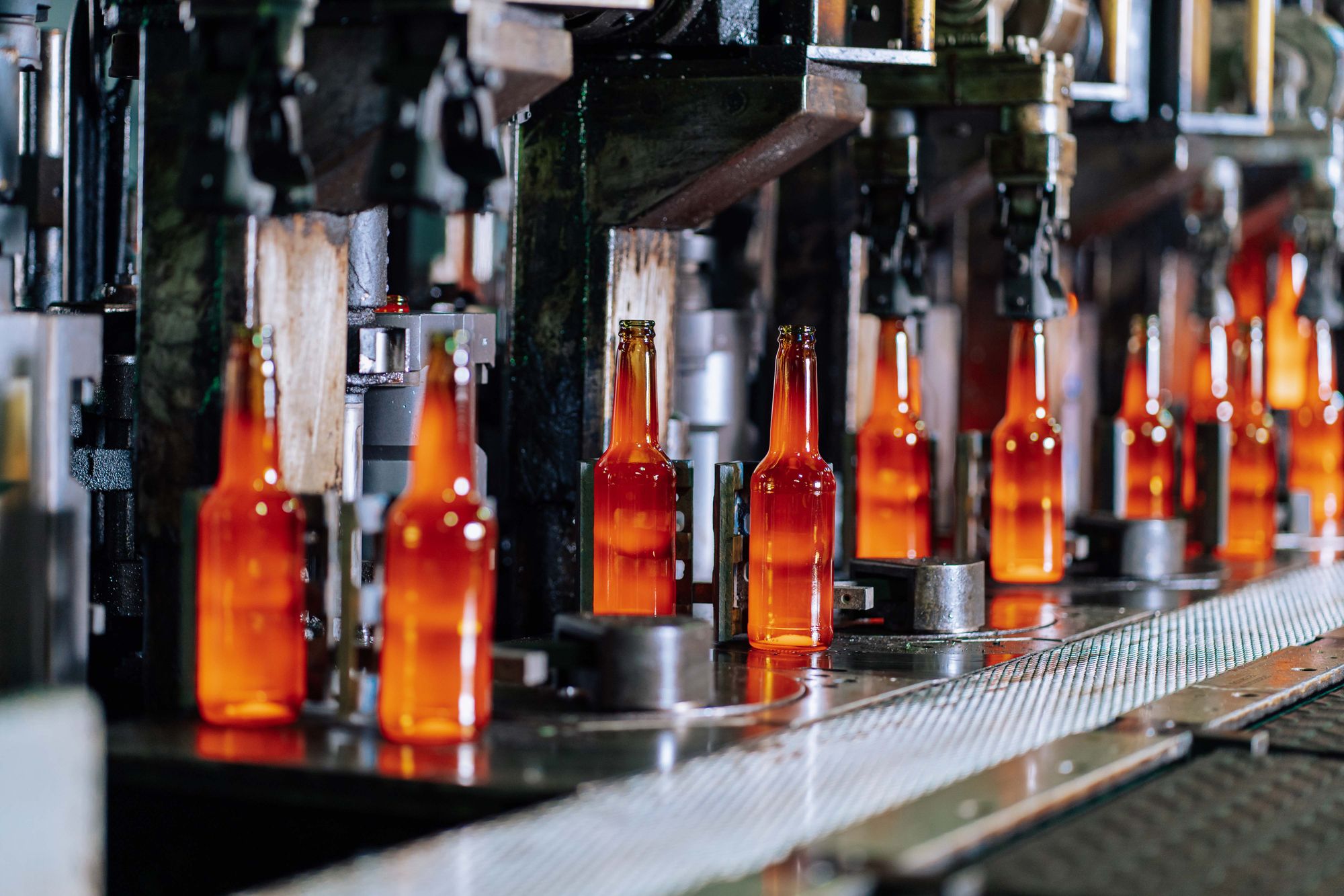 Glass bottle production line